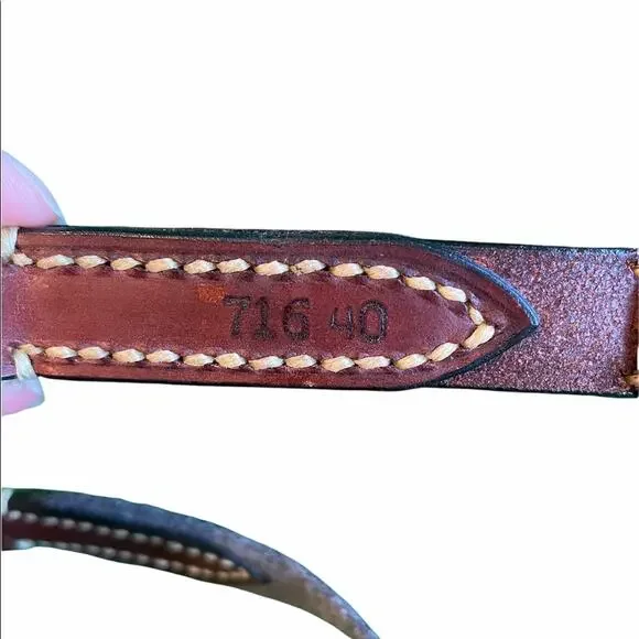 Dooney & Bourke men’s leather/ fabric belt 716